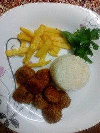 کباب گوشت گوساله با سس بالزامیک