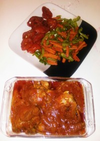 مرغ با مخلفات