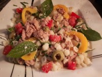 اسپاگتی با ماهی