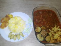 خورشت قیمه بامیه و بادمجان