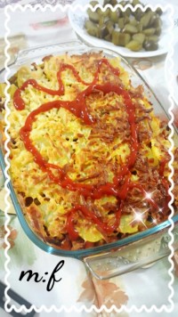 سوفله سیب زمینی وگوشت