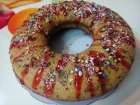 کیک ساده با تیکه های شکلات...