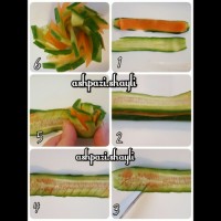 آموزش گل با خیار و هویج