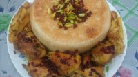 زرشک پلو با مرغ سرخ کرده