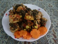 خوراک مرغ و اسفناج