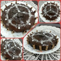 کیک خیس شکلاتی با روکش گاناش