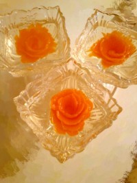 ژله طرح گل با هویج