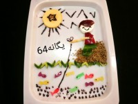 تزیین بشقاب کودک