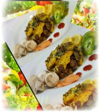 خوراک مرغ و قارچ ایتالیایی