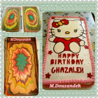 کیک چند رنگ