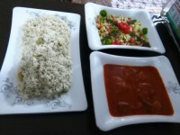 باقالی پلوباگوشت وسالادشیرازی