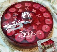 کیک زبرا با روکش ژله