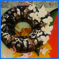 کیک کاکائویی با بادام