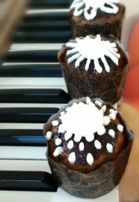 کاپ کیک موزی با رویه شکلات