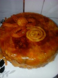 کیک پاستا با گوشت و پنیر