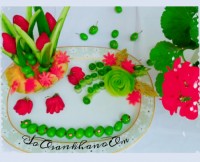 سالاد انگور سیب وکیوی