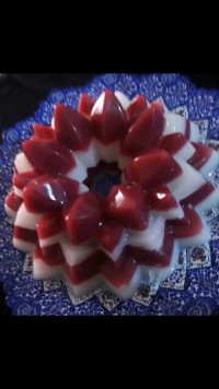 ژله دو رنگ زیباست