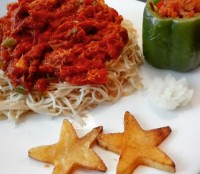 اسپاگتی با سس مرغ