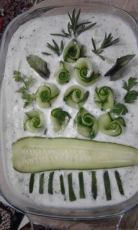 تزیین ماست خیار