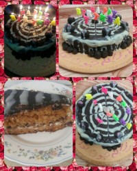 کیک وانیلی با روکش گاناش