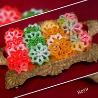 شیرینی پنجره ای سه رنگ وتک رنگ