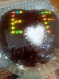 کیک با تزیین گاناش