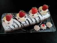 رولت خامه ای شکلاتی