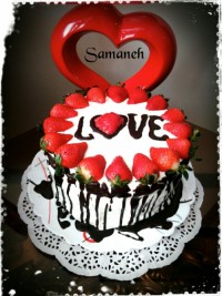 کیک جشن ولنتاین