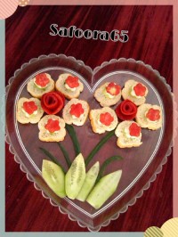 تزیین نان و پنیر