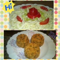 لوبیاپلو+سالادکلم