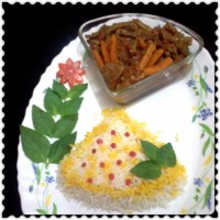خورش نخود سبز با شوید