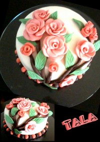 کیک با تزیین فوندانت