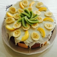 کیک مامان پز با تزیین خودم