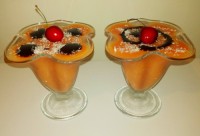 پودینگ هندوانه و گلاب