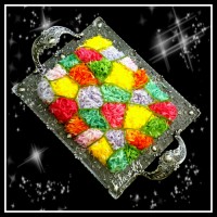 برنج رنگی با پنیر