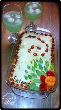 لازانیا باگوشت و سبزیجات