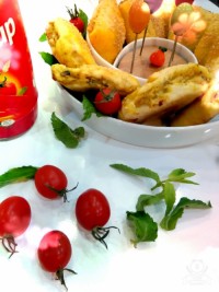 بورک مرغ و قارچ با خمیر جادویی