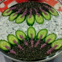 تزیین ماست خیار