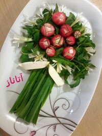 اینم یه تزیین ساده سبزی واسه افطار