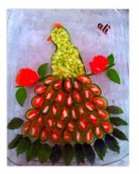 سالاد شیرازی طرح طاووس