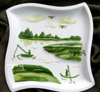 نقاشی با پوست خیار