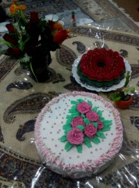 کیک اسفنجی باروکش خامه