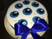 کیک با تزیین ژله بریلو