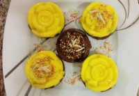 دنت زعفرانی وشکلاتی