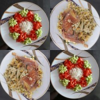 بورانی کنگر و سالاد شیرازی