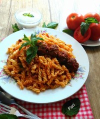 پاستا با گوشت فلفلی