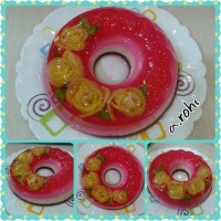 ژله مدل حلقه گل رز