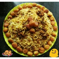 اسپاگتی با کوفته قلقلی پنیری