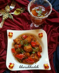 مرغ ترش و شیرین