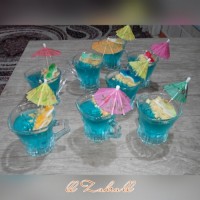 دسر ژله آکواریوم لیوانی